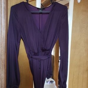 Satin surplice maxi dress